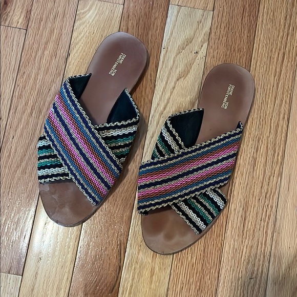 Diane Von Furstenberg Colorful Striped Sandals - Picture 1 of 5
